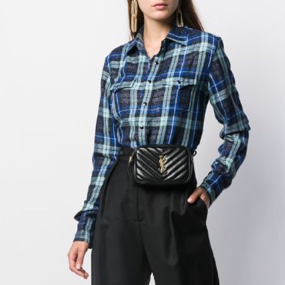 Saint Laurent Tops - SOLD♦️SAINT LAURENT Metallic Plaid Shirt $690